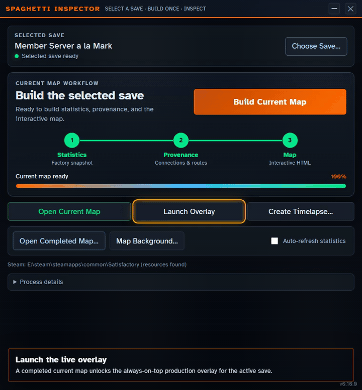 Animated launcher current-map auto-refresh workflow
