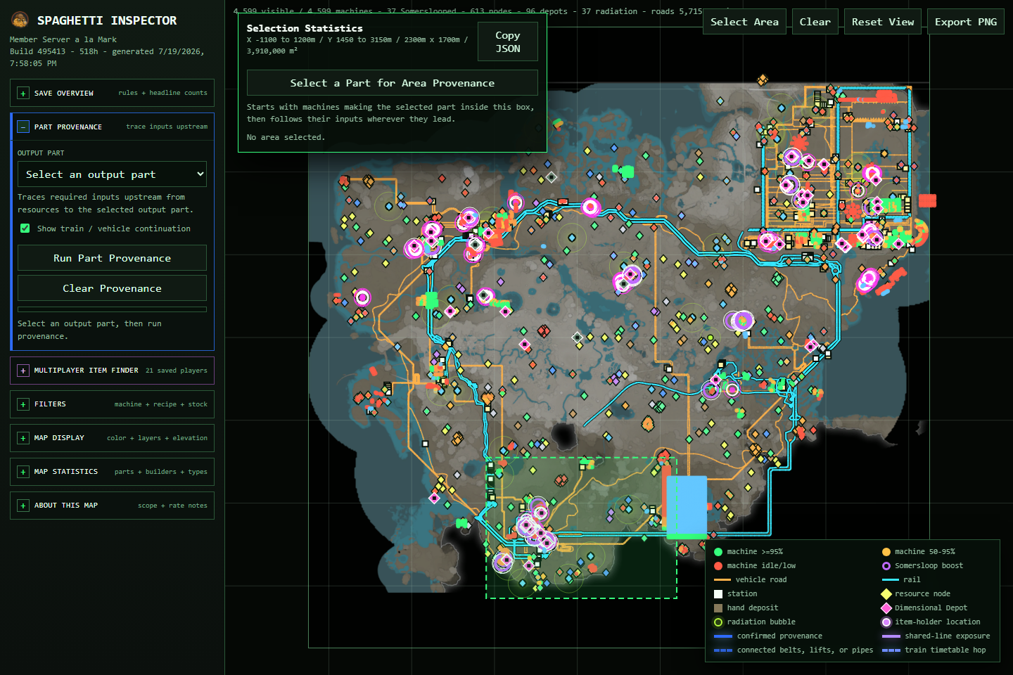 Area selection tools